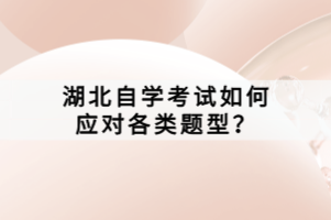 湖北自學考試如何應對各類題型？