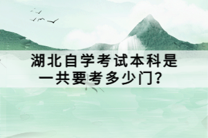 湖北自學(xué)考試本科是一共要考多少門(mén)？