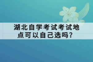 湖北自學(xué)考試考試地點(diǎn)可以自己選嗎？