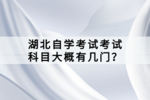 湖北自學考試考試科目大概有幾門？