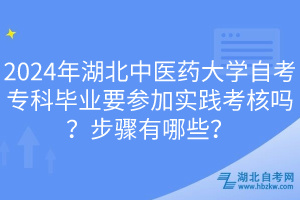 2024年湖北中醫(yī)藥大學(xué)自考專(zhuān)科畢業(yè)要參加實(shí)踐考核嗎？步驟有哪些？