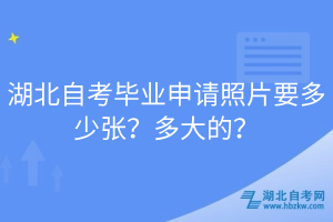 湖北自考畢業(yè)申請(qǐng)照片要多少張？多大的？