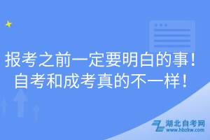 報考之前一定要明白的事！自考和成考真的不一樣！