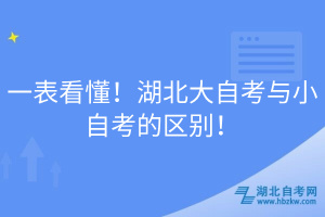 一表看懂！湖北大自考與小自考的區(qū)別！