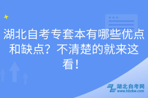 湖北自考專套本有哪些優(yōu)點(diǎn)和缺點(diǎn)？不清楚的就來這看！