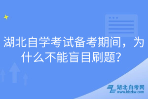 湖北自學(xué)考試備考期間，為什么不能盲目刷題？