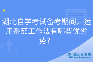 湖北自學(xué)考試備考期間，運(yùn)用番茄工作法有哪些優(yōu)劣勢？