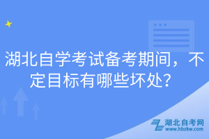 湖北自學(xué)考試備考期間，不定目標(biāo)有哪些壞處？