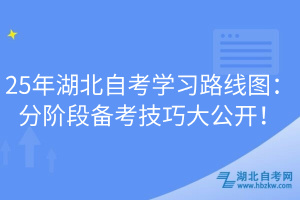 25年湖北自考學(xué)習(xí)路線圖：分階段備考技巧大公開！