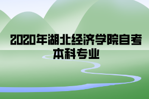 2020年湖北經(jīng)濟學(xué)院自考本科專業(yè)