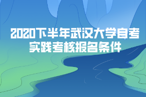 2020下半年武漢大學(xué)自考實(shí)踐考核報名條件