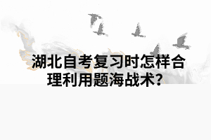 湖北自考復(fù)習(xí)時(shí)怎樣合理利用題海戰(zhàn)術(shù)？