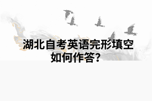 湖北自考英語(yǔ)完形填空如何作答？