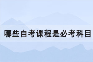 自考本科有多難，哪些自考課程是必考科目？