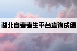 如何在湖北自考考生服務(wù)平臺查詢自考成績