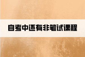 自考中還有非筆試課程，有哪些非筆試課程？