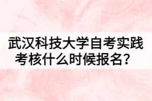 武漢科技大學自考實踐考核什么時候報名？