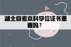 湖北自考本科學位證書重要嗎？