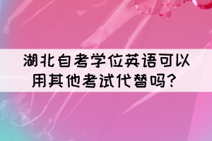 湖北自考學位英語可以用其他考試代替嗎？