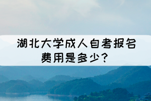 湖北大學(xué)成人自考報名費用是多少？