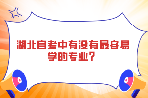 湖北自考中有沒有最容易學(xué)的專業(yè)？