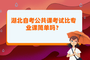 湖北自考公共課考試比專業(yè)課簡單嗎？