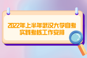 2022年上半年武漢大學(xué)自考實(shí)踐考核工作安排