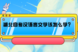 湖北自考漢語言文學(xué)該怎么學(xué)？