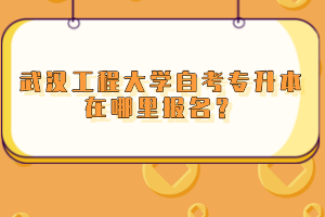 武漢工程大學(xué)自考專升本在哪里報(bào)名？