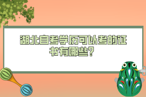 湖北自考學(xué)歷可以考的證書有哪些？