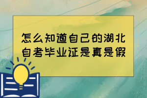 怎么知道自己的湖北自考畢業(yè)證是真是假？