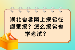 湖北自考網(wǎng)上報(bào)名在哪里報(bào)？怎么報(bào)名自學(xué)考試？