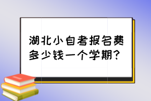 湖北小自考報名費多少錢一個學期？