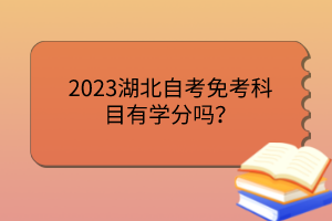 2023湖北自考免考科目有學分嗎？