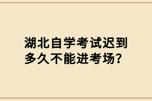 湖北自學(xué)考試遲到多久不能進(jìn)考場(chǎng)？