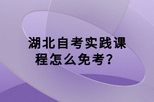 湖北自考實踐課程怎么免考？