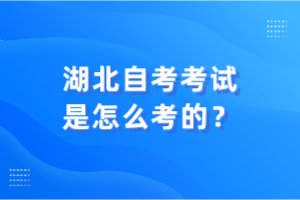 湖北自考考試是怎么考的？