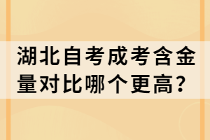 湖北自考成考含金量對比哪個(gè)更高？