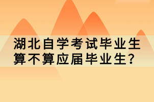 湖北自學(xué)考試畢業(yè)生算不算應(yīng)屆畢業(yè)生？