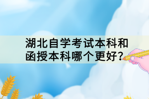 湖北自學考試本科和函授本科哪個更好？