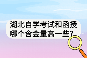 湖北自學(xué)考試和函授哪個含金量高一些？