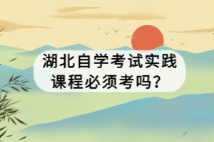 湖北自學(xué)考試實(shí)踐課程必須考嗎？