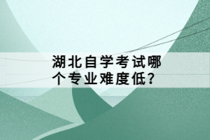 湖北自學(xué)考試哪個專業(yè)難度低？