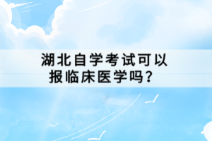 湖北自學(xué)考試可以報臨床醫(yī)學(xué)嗎？