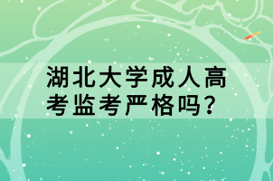 湖北大學(xué)成人高考監(jiān)考嚴(yán)格嗎？
