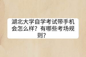 湖北大學(xué)自學(xué)考試帶手機(jī)會怎么樣？有哪些考場規(guī)則？