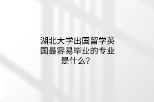 湖北大學(xué)出國留學(xué)英國最容易畢業(yè)的專業(yè)是什么？