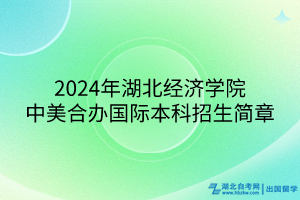 2024年湖北經(jīng)濟學院中美合辦國際本科招生簡章