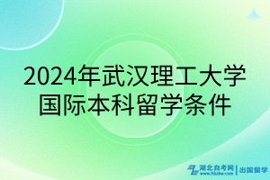 2024年武漢理工大學(xué)國(guó)際本科留學(xué)條件