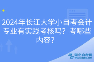 2024年長江大學小自考會計專業(yè)有實踐考核嗎？考哪些內(nèi)容？